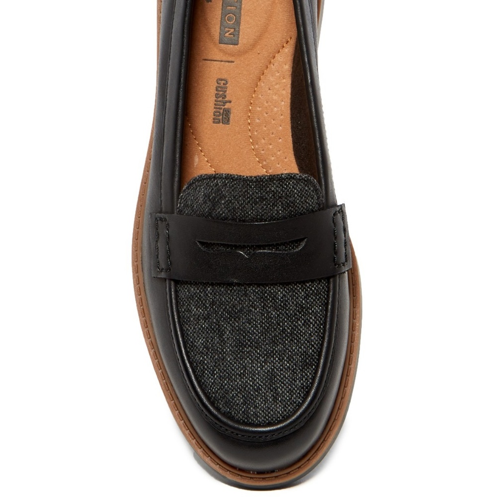 Clarks Women’s Raisie Eletta Tweed/Leather Loafer